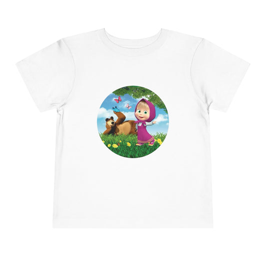 Customized Printed T-shirt (Masha) For Kids (Cotton)