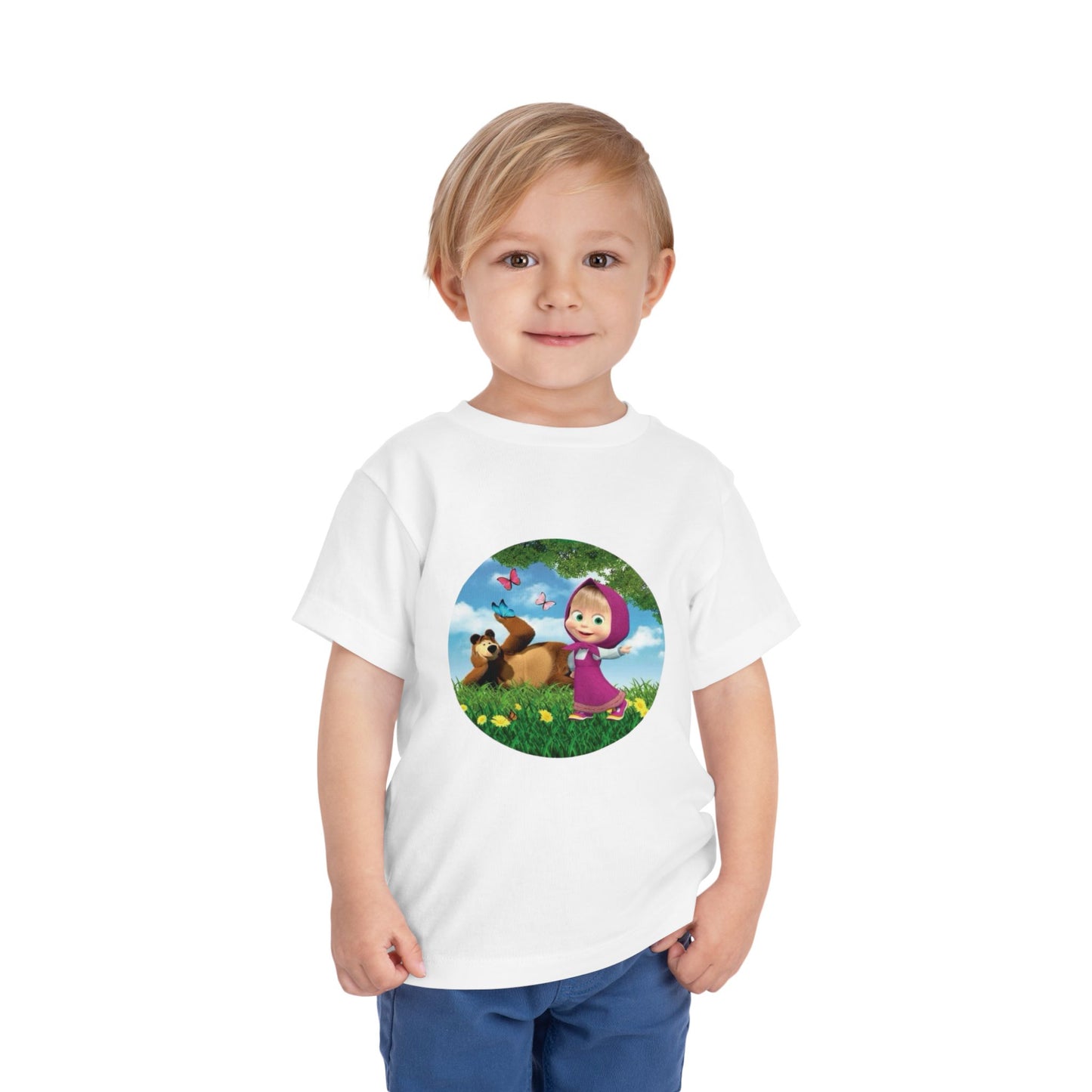 Customized Printed T-shirt (Masha) For Kids (Cotton)